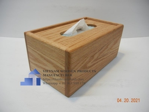 Boîte à mouchoirs en bois moderne, fabriquée à la main au Vietnam - Product Image 2