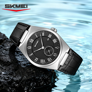 Nuovo Orologio al Quarzo SKMEI 9390 con Quadrante Piccolo ed Elegante, <span class=keywords><strong>Cinturino</strong></span> in <span class=keywords><strong>Pelle</strong></span>, Cassa in Lega, Impermeabile - Vendita all'Ingrosso Diretta dalla Fabbrica - Product Image 2