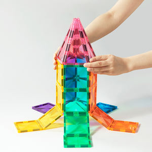 Azulejos de construcción magnéticos, juguetes educativos para niños - Product Image 5