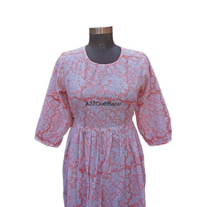 Vestido Midi púrpura hecho a mano con cuello redondo estilo étnico ropa informal para fiesta aspecto Sexy precio al por mayor gran regalo para niñas - Product Image 2