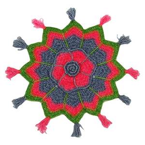 Grande qualité à prix raisonnable tapis de caboteur en macramé bords noués à la main parfait pour le style saisonnier ou les tables d'automne - Product Image 1