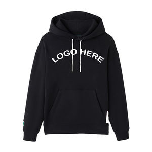 Sweat à capuche unisexe en molleton de coton premium épais, pull d'hiver pour homme, style streetwear avec applique brodée, couleur unie, personnalisable - Product Image 1