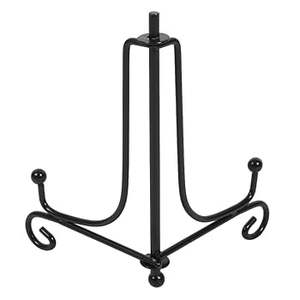 Fabuleux Design Fer Plaque Rack De Table Debout Support De Plaque Noir Fini Cuisine Mur Monté Plaque Stand Plat Rack - Product Image 2