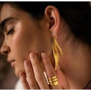 Handmade Brass Gold-Plated <b>Earrings</b> Bohemia Vintage Ethnic Drop & Stud <b>Earrings</b> for Party & Gift Occasions - Product Image 2