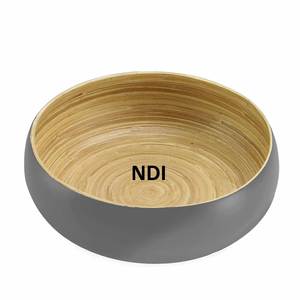 Bol de service décoratif sur mesure finition émaillée bol de service à soupe finition émaillée bol en bois - Product Image 1