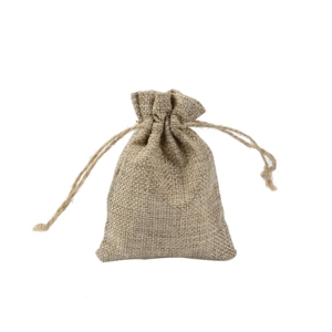 ถุงผ้าลินินแบบหูรูดสำหรับใส่ของขวัญขนาดเล็กพร้อมเชือกป่านเป็นมิตรต่อสิ่งแวดล้อมพิมพ์โลโก้ตามสั่ง - Product Image 5
