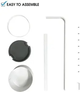 Grand porte-parapluie d'intérieur en acier inoxydable durable avec finition argentée brillante pour le rangement et la décoration du hall - Product Image 2