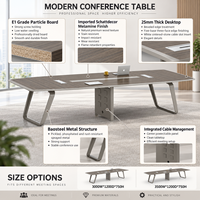 Table de Conférence Moderne de Luxe, Bureau de Salle de Réunion Haut de Gamme, Mobilier de Bureau Élégant pour Espace de Travail d'Entreprise