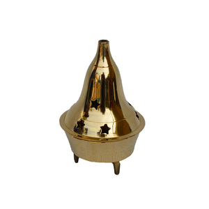 Decorative Gold <b>Cone</b> Incense Burner and Holder Home Decor Design With Painted Finishing Design Incense Stand for Fragrance - Product Image 2