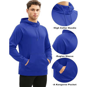 Sweat à capuche court unisexe personnalisé et lourd 500/400gsm en coton épais uni surdimensionné vierge pour hommes Polyester/coton ample à l'avant pour - Product Image 5