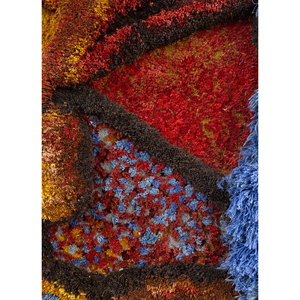 Caminantes Beige & <b>Brown</b> <b>Wool</b> & Bamboo Silk Wall Art & Tapestry Abstract Pattern for Stylish Home Decor - Product Image 2