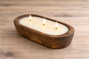 Meilleure bougie d'automne, bougie en bol en bois brun, bol en pâte de citrouille, bougie en cire de soja parfumée - Product Image 3