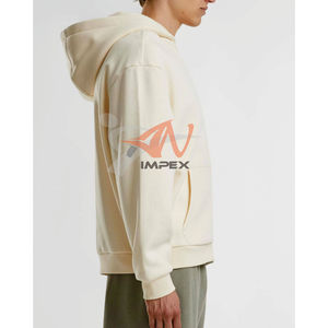 Sweat à capuche unisexe de luxe 460GSM avec fermeture éclair pour homme, haut streetwear de haute qualité brodé en Italie avec impression numérique pour le printemps - Product Image 2