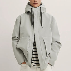 Soft Shell <b>Men</b> Waterproof Lightweight Hooded Windbreaker <b>Jacket</b> Fishing Hiking Breathable Polyester Windbreaker <b>Jacket</b> for <b>Men</b> - Product Image 1