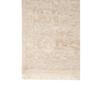 Alfombras de Lana Anudadas a Mano Viscaya Ivory, Estilo Tabriz Clásico para Adolescentes, para Sala de Estar, Pasillo, Patrón de Medallón-EA-1527(Cs-02) - Product Image 4