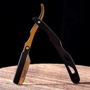 Navaja de Barbero Manual para Hombre con Cuchillas Reemplazables, Afeitadora Plegable con Filo Recto, Navajas de Barbería - Product Image 1