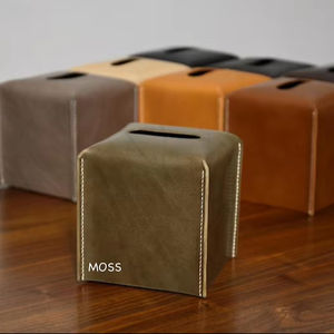 Soporte de caja de pañuelos de cuero de lujo para el hogar o el hotel, diseño elegante para un almacenamiento conveniente, 2 unidades - Product Image 4