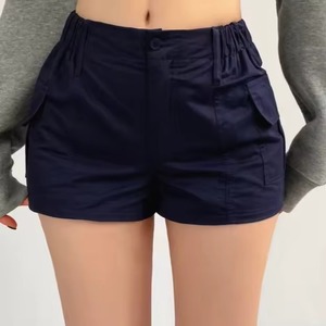 กางเกงขาสั้นคาร์โก้ผู้หญิงผ้าฝ้าย 100% ผลิตตามสั่งขายส่ง OEM คุณภาพสูง เอวยางยืด แห้งเร็ว ระบายอากาศดี เป็นมิตรกับสิ่งแวดล้อม - Product Image 3