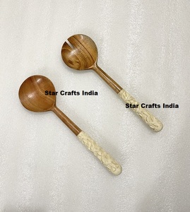 ชุดเสิร์ฟสลัดทำจากเรซินลายเต่าสไตล์ที่เป็นเอกลักษณ์เครื่องใช้บนโต๊ะอาหารทำจากเรซินอุปกรณ์สำหรับสลัดอาหารปลอดภัย - Product Image 3