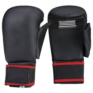 ถุงมือคาราเต้ประสิทธิภาพสูงสำหรับฝึกซ้อมและฝึกถุงมือหนังน้ำหนักเบาทนทานพร้อมยางยืดรัดข้อมือ - Product Image 1