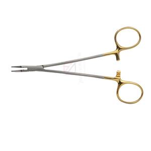 Ryder ที่เก็บเข็มแบบแมนนวล6นิ้วคีม TC | เหล็กสแตนเลสครึ่งทองใช้ซ้ำได้เครื่องมือผ่าตัดพลาสติก - Product Image 1