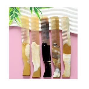 หวีฮอร์นแบบดั้งเดิมเครื่องมือทำมือทนทานต่อสิ่งแวดล้อมขัดเงาเรียบเนียนทำจากเขาเหมาะสำหรับการดูแลเส้นผมทุกวัน - Product Image 3