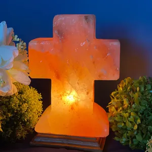 Lampes de sel en forme de croix de l'Himalaya de vente chaude avec ampoule et câblage, lampes de sel de décoration intérieure, meilleures lampes de sel de l'Himalaya - Product Image 6
