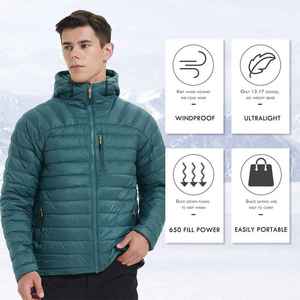 Factory Custom Men's High Quality Hooded <b>Winter</b> <b>Quilted</b> Jacket Breathable Front Logo Casual - Product Image 2