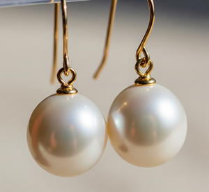 ทำมือ925เงินสเตอร์ลิงต่างหูห้อยหินคริสตัลบำบัดธรรมชาติคุณภาพสูงรูปทรงลูกบอลน้ำจืด - Product Image 1