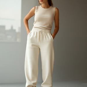 Pantalon de survêtement pour femme Pantalon ample Pyjama pour femme en coton polaire Fitness Pantalon de survêtement pour femme - Product Image 2