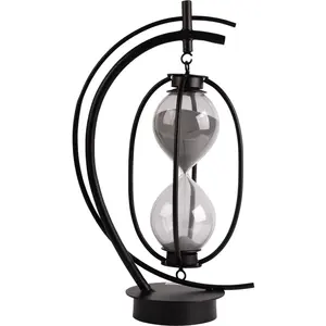 Cadeau artisanal haut de gamme, grand cadre en métal antique, durable, minuteur à sable en métal, horloge à sable pour décoration vintage de la maison - Product Image 6