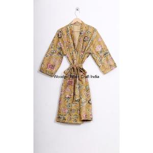 Veste matelassée réversible en coton biologique tricoté à rayures pour femmes vintage, longue, d'hiver, d'automne, faite à la main, festival indien - Product Image 6