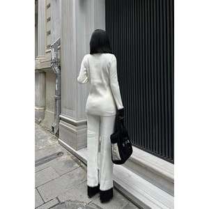 Pantalon de costume pour femme Cornelia 9962 avec bordure côtelée - Product Image 3