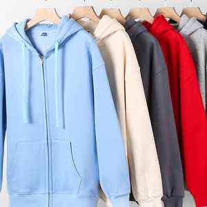 Men's Winter Jackets 300g <b>Thin</b> Solid Color's <b>Hoodie</b> High Quality Custom Zipper Hoodies - Product Image 3