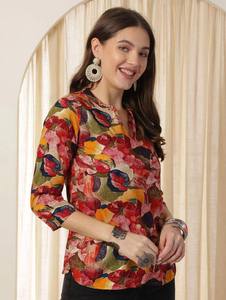 Haut occidental en rayonne élégant et décontracté pour filles - Product Image 6