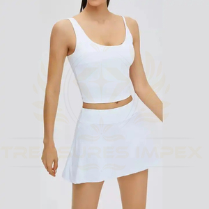 Uniforme DE TENIS Ropa deportiva Mini falda de tenis Vestido barato Vestido de netball de secado rápido para mujeres con nombre de equipo - Product Image 2