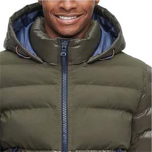 แจ็กเก็ตขนเป็ดคุณภาพสูงสำหรับผู้ชายมีปกตั้งสำหรับฤดูหนาวโลโก้หน้าสินค้าใหม่ - Product Image 4