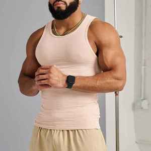 Débardeur de sport pour homme personnalisé avec logo, été, sans manches, musculation, séchage rapide, débardeur de forme pour homme, fitness en plein air - Product Image 5