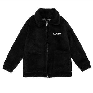 Chaqueta de Forro Polar Sherpa con Cremallera Impermeable de Invierno de Alta Calidad OEM para Mujer, Logotipo Personalizado, Cuello Alto Extra Grande, Nuevo Estilo de Última Moda - Product Image 3