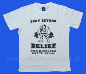 100% algodón puro tejido transpirable Unisex venta al por mayor presupuesto calidad promocional cuello redondo Camiseta serigrafiada camiseta - Product Image 2