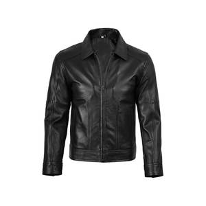 Wholesale Customized Embossed Logo Mens <b>Leather</b> Jacket Outdoor Use Waterproof Reversible Patchwork Design Stand Collar Winter - Product Image 5