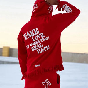 Fabricante de ropa de punto de gimnasio para hombre, conjuntos de talla grande de peso pesado 450 Gsm, chándal liso 2024 para hombre, ropa deportiva para hombre, chándal - Product Image 2