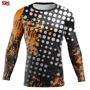 Promoción Sublimación Impreso Spandex Bjj Secado rápido Hombres Camisa de compresión Manga larga Deportes Baselayer Running Dry Rash Guard - Product Image 4