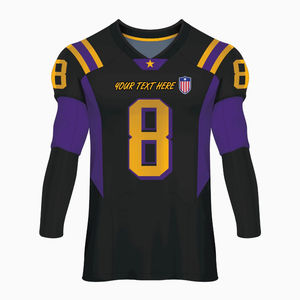 Ropa deportiva Camiseta de fútbol americano 100% Poliéster Sublimación Impreso Equipo Uniforme Ajuste personalizado para práctica y uso del juego - Product Image 1