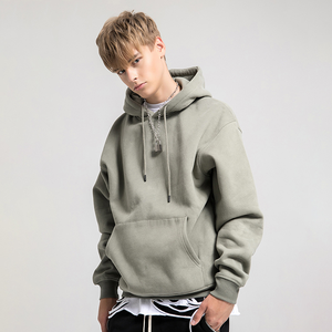 Streetwear d'hiver brodé personnalisé mode pour hommes tricoté grande taille lavé poids lourd sweat à capuche surdimensionné - Product Image 4