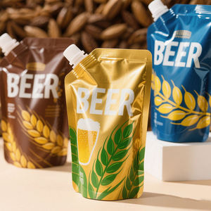 Custom Digital Printed Logo Portable Spout <strong>Pouch</strong> Liquid Beverage Bag Food Grade Material For Juice Wine Beer Packaging - Product Image 3