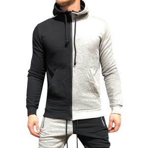 100% coton hommes pleine fermeture éclair survêtement automne Jogging imprimé survêtement ensemble Logo personnalisé coupe-vent vêtements d'entraînement de haute qualité - Product Image 5
