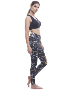 เลกกิ้งพิมพ์ลายเต็มรูปแบบสำหรับผู้หญิงกางเกงผ้าฝ้ายออร์แกนิคเอวกลางเอวสูงกระเป๋าข้าง - Product Image 2