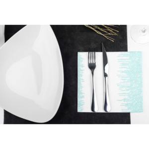 Servilletas con Estampado Sonora en Color Aguamarina, 40x40cm, Bambutex Natural, 600 Unidades, B2B - Product Image 4