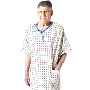 Unisex paciente vestido para Hospital | Alta calidad suelto paciente del Hospital impreso mangas cortas reutilizable Unisex vestido - Product Image 1